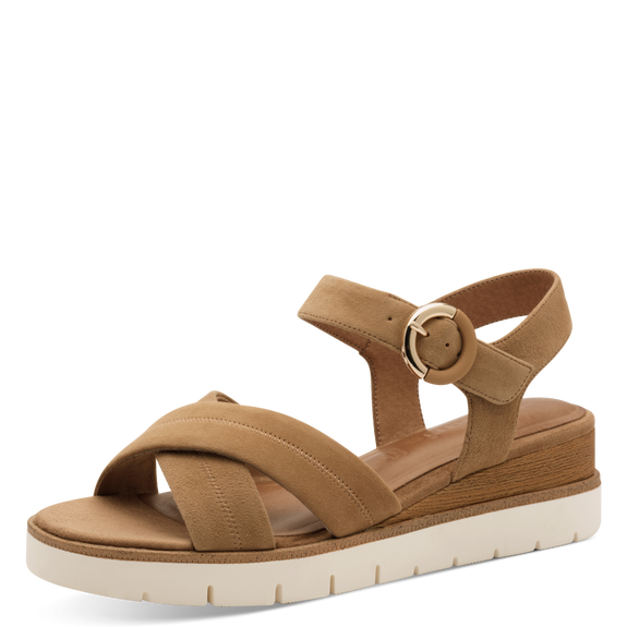 Leather Heeled sandal - brown