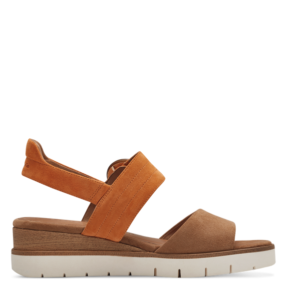 Leather Heeled sandal - brown