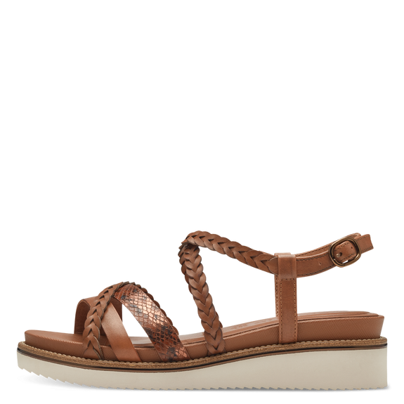 Heeled sandal - brown