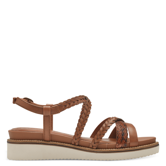 Heeled sandal - brown