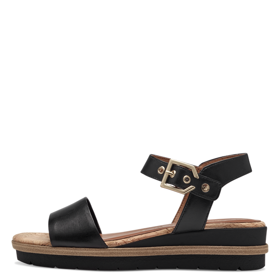 Leather Heeled sandal - black