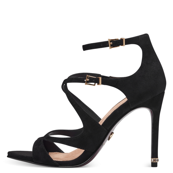 Leather Heeled sandal - black