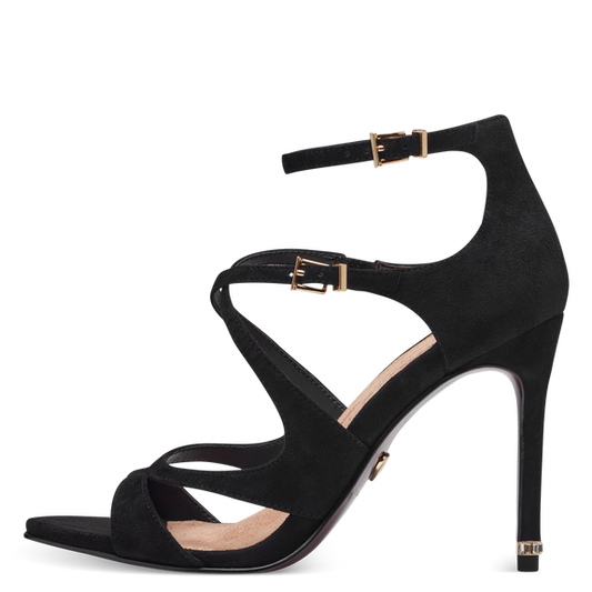 Leather Heeled sandal - black