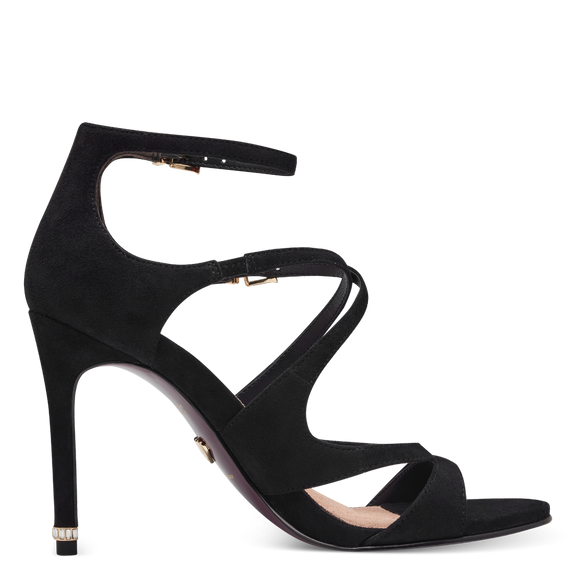 Leather Heeled sandal - black